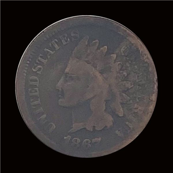 1867 Indian Head Cent NICELY CIRCULATED