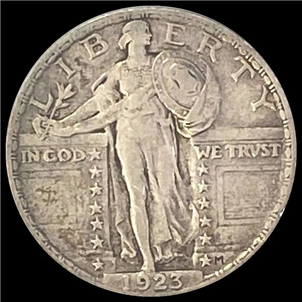 1923-S Silver Standing Liberty Quarter NEARLY UNCIRCULATED