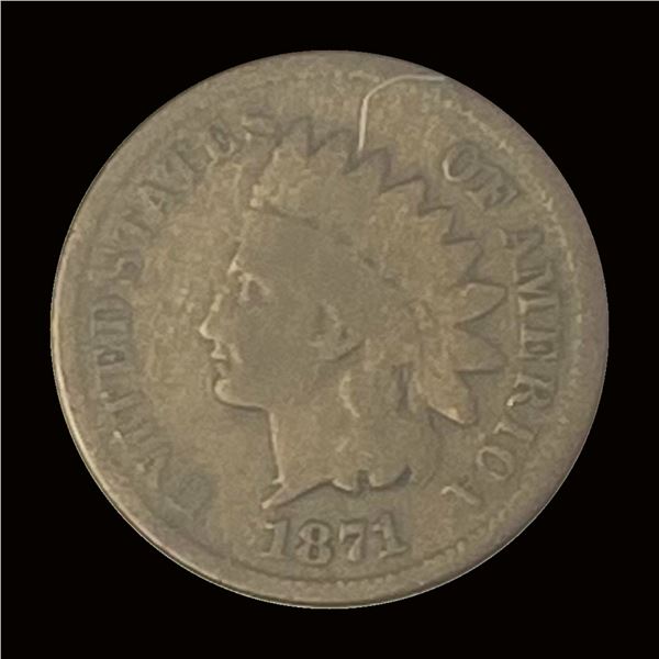 1871 Indian Head Cent NICELY CIRCULATED