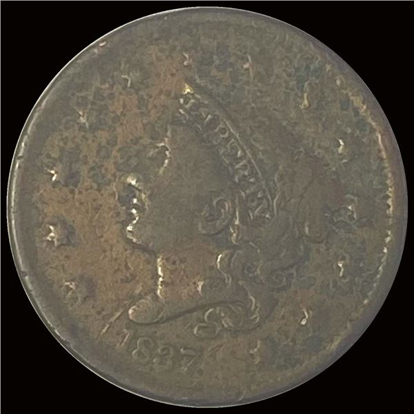 1837 Coronet Head Large Cent NICELY CIRCULATED