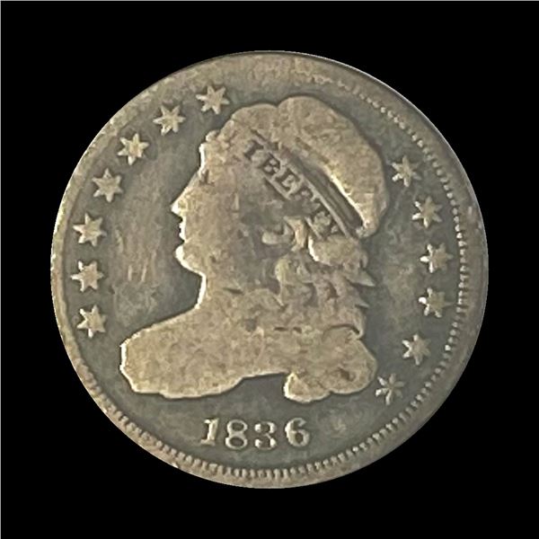 1836 Capped Bust Dime NICELY CIRCULATED