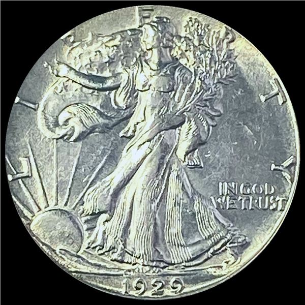 1929 Silver Walking Liberty Half Dollar CHOICE AU