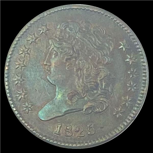 1825 Classic Head Half Cent CLOSELY UNCIRCULATED