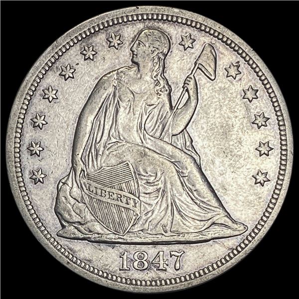 1847 Seated Liberty Dollar CLOSELY UNCIRCULATED CLOSELY UNCIRCULATED