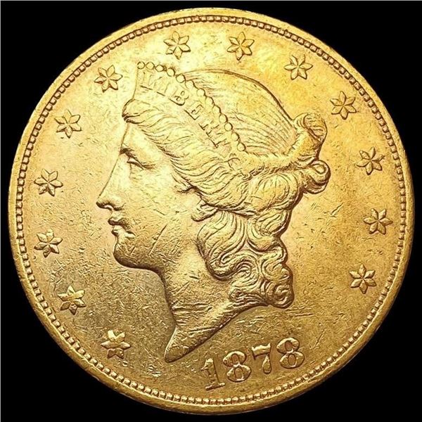 1878-S $20 Gold Double Eagle CLOSELY UNCIRCULATED