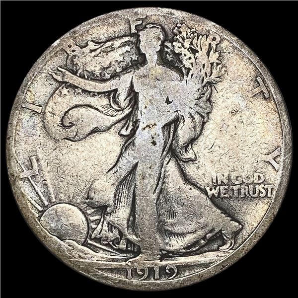 1919-D Walking Liberty Half Dollar NICELY CIRCULAT NICELY CIRCULATED