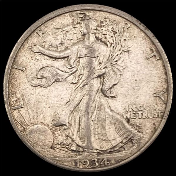 1934-S Walking Liberty Half Dollar CLOSELY UNCIRCU CLOSELY UNCIRCULATED