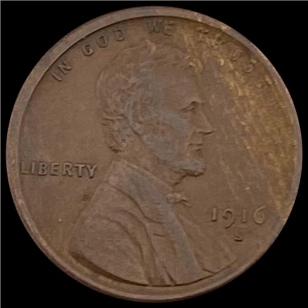 1916-S Lincoln Wheat Cent CLOSELY UNCIRCULATED CLOSELY UNCIRCULATED