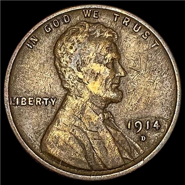 1914-D Lincoln Wheat Cent LIGHTLY CIRCULATED LIGHTLY CIRCULATED