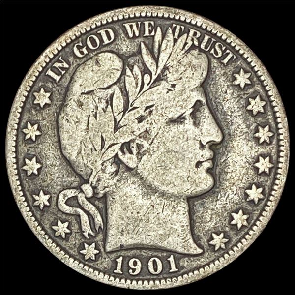 1901 Barber Half Dollar NICELY CIRCULATED NICELY CIRCULATED