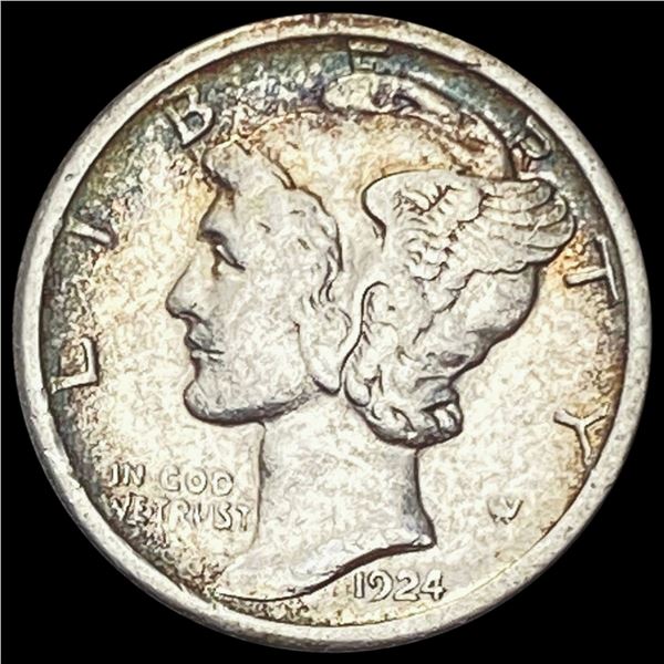 1924 Mercury Dime CLOSELY UNCIRCULATED CLOSELY UNCIRCULATED