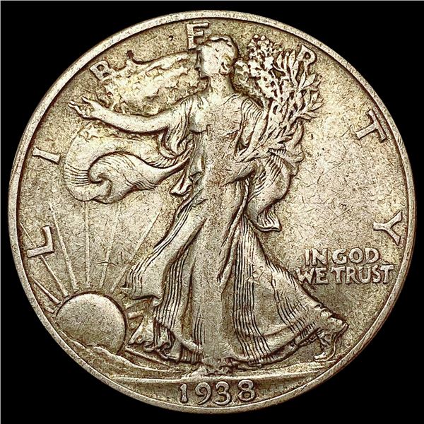 1938-D Walking Liberty Half Dollar LIGHTLY CIRCULATED