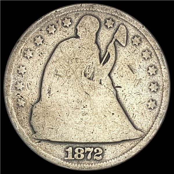 1872 Seated Liberty Dollar NICELY CIRCULATED NICELY CIRCULATED