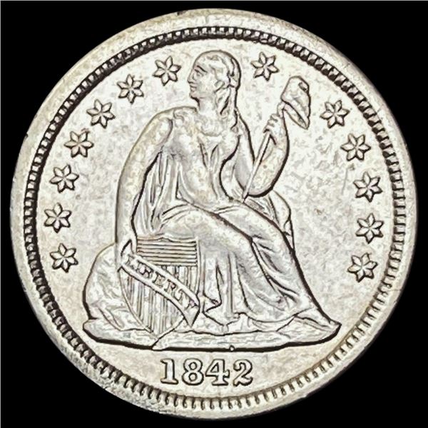 1842 Seated Liberty Dime CHOICE AU CHOICE AU