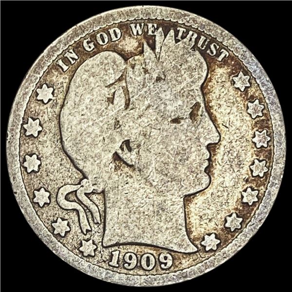 1909-D Barber Quarter NICELY CIRCULATED NICELY CIRCULATED