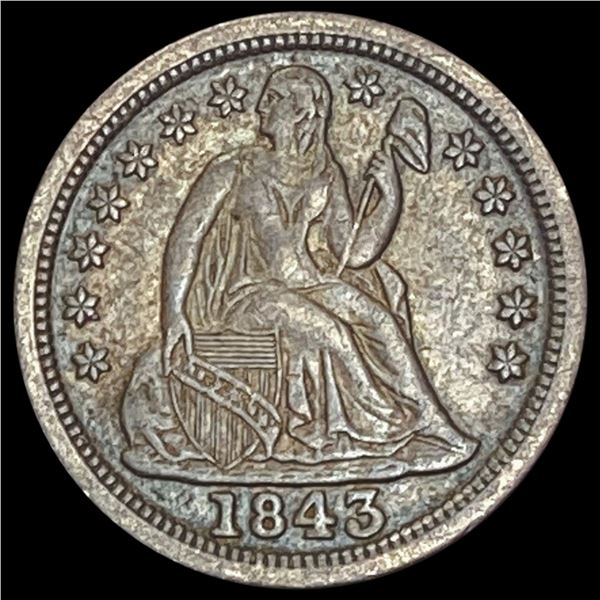 1843 Seated Liberty Dime CLOSELY UNCIRCULATED CLOSELY UNCIRCULATED