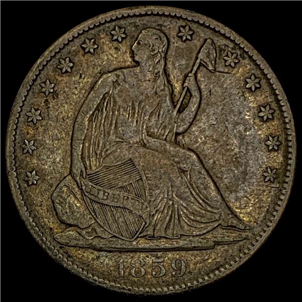1859-O Seated Liberty Half Dollar LIGHTLY CIRCULAT LIGHTLY CIRCULATED