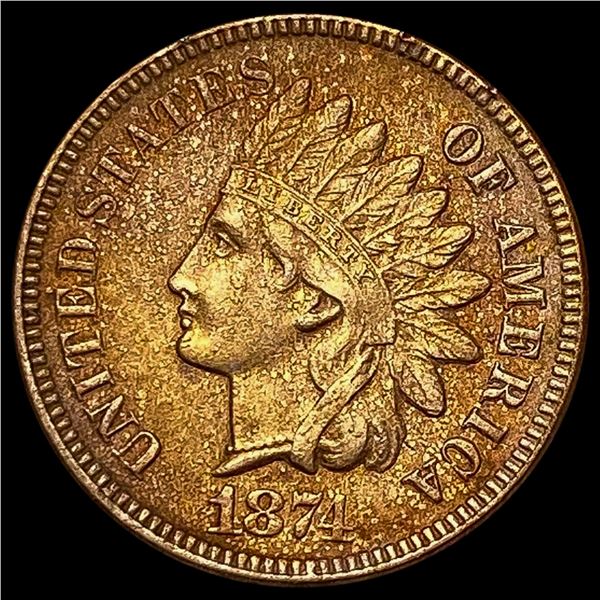 1874 Indian Head Cent CLOSELY UNCIRCULATED CLOSELY UNCIRCULATED