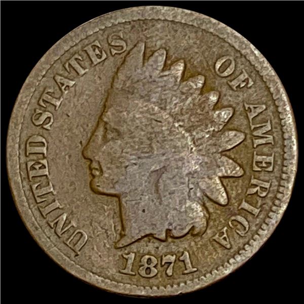 1871 Indian Head Cent NICELY CIRCULATED NICELY CIRCULATED