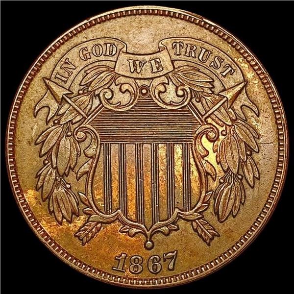 1867 Two Cent Piece UNCIRCULATED