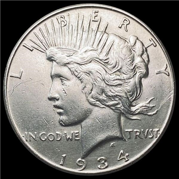1934-S Silver Peace Dollar CLOSELY UNCIRCULATED