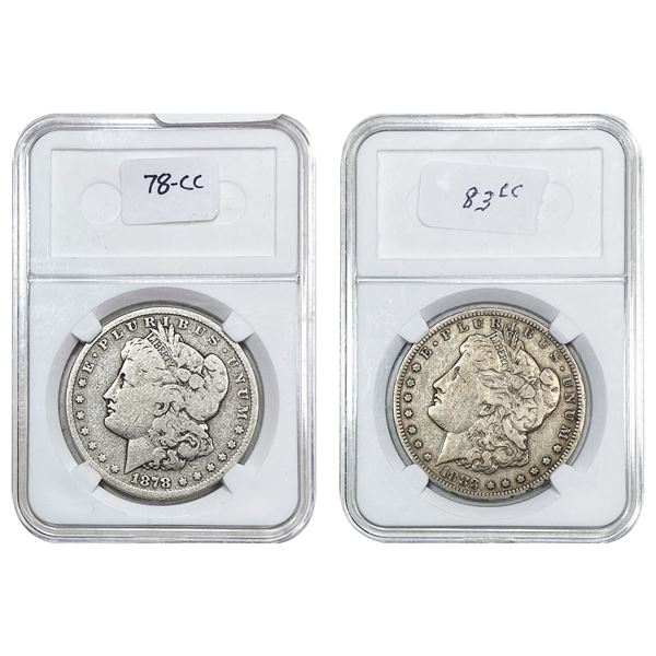 1878-CC,1883-CC Carson City Morgan SIlver Dollar Lot [2 Coins] HIGH GRADE