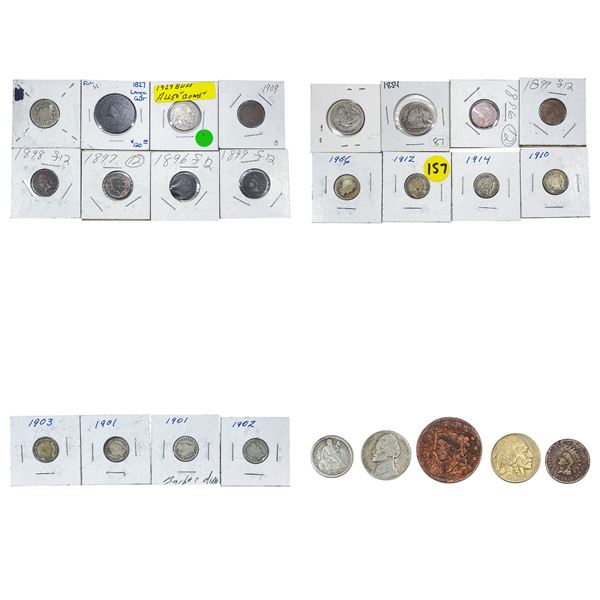 1827-1946 Varied US Type Coinage Lot [25 Coins] HIGH GRADE