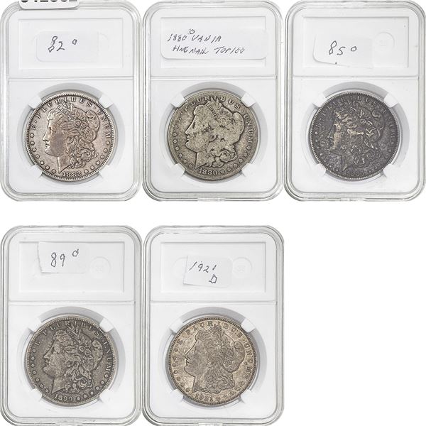 1880-1921 Better Morgan Silver Dollar Lot [5 Coins]