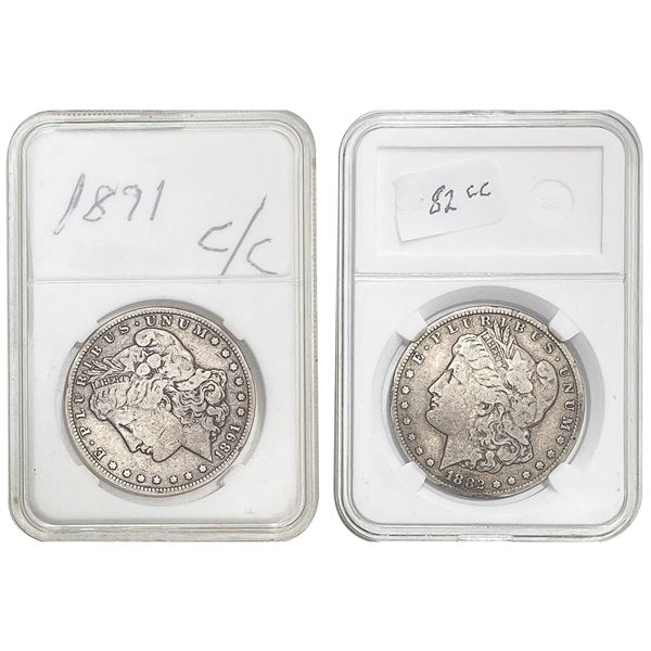 1882-1891 Key Date Carson City Morgan Silver $ [2 Coins]