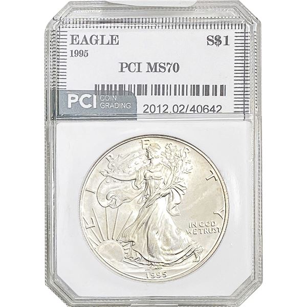 1995 Silver Eagle PCI MS70