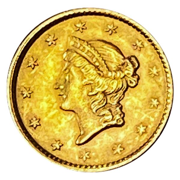 1853 Rare Gold Dollar AU