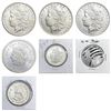 Image 1 : 1878-1961 GEM BU US and Foreign Silver Dollar Lot [7 Coins]