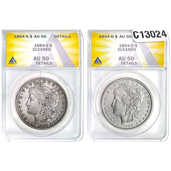 1884-1894 [2] Morgan Silver Dollar ANACS AU50 Details