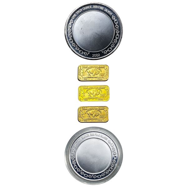 Silver 1oz & 1g Gold Lot