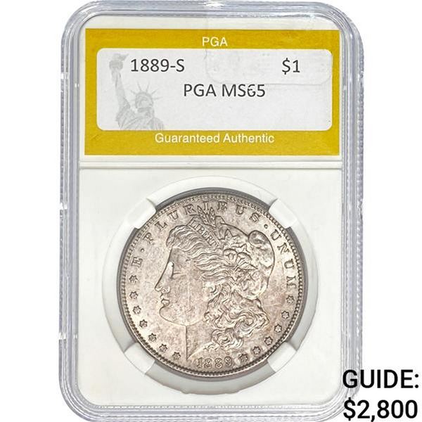 1889-S Morgan Dollar PGA MS65
