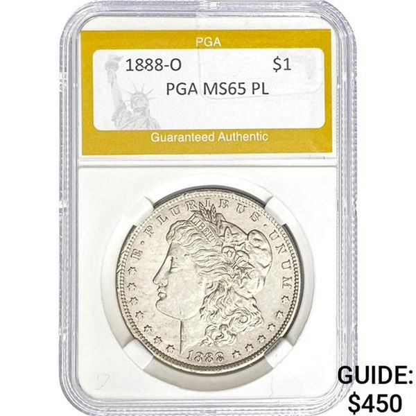 1888-O Morgan Dollar PGA MS65 PL