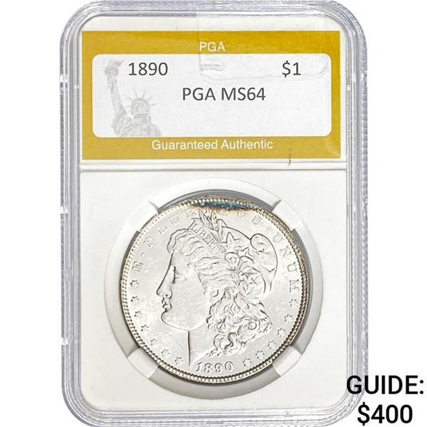 1890 Morgan Silver Dollar PGA MS64
