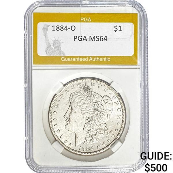 1884-O Morgan Silver Dollar PGA MS64