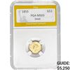Image 1 : 1855 Gold Dollar Type 2 PGA MS65