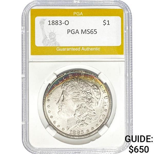 1883-O Morgan Silver Dollar PGA MS65