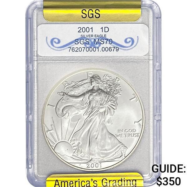 2001 Silver Eagle SGS MS70