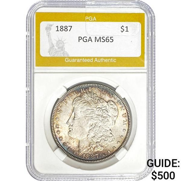 1887 Morgan Silver Dollar PGA MS65