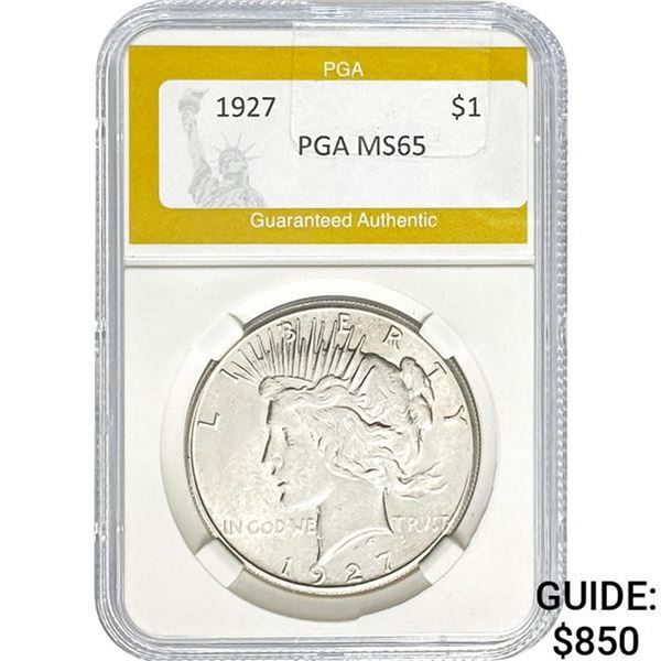 1927 Peace Dollar PGA MS65