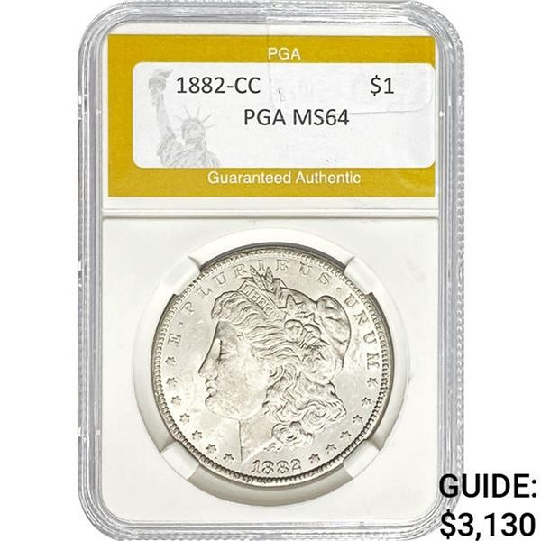 1882-CC Morgan Silver Dollar PGA MS64