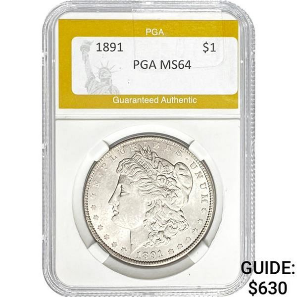 1891 Morgan Silver Dollar PGA MS64