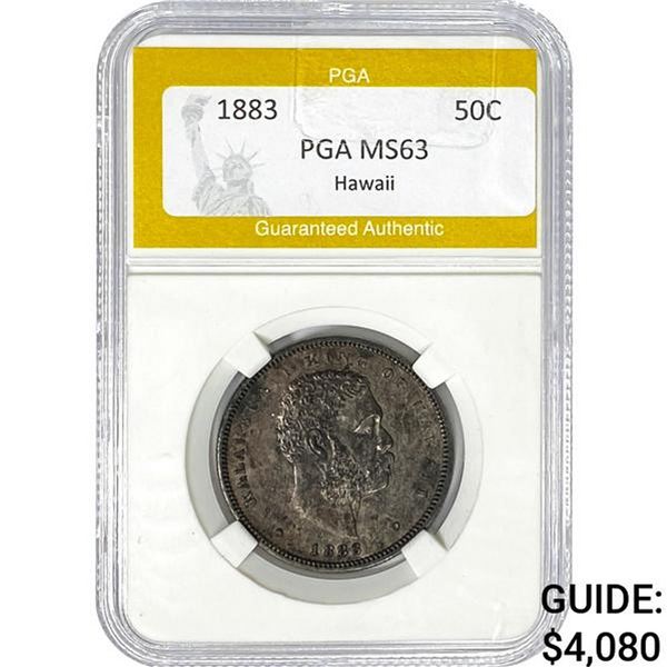 1883 Hawaii 50C PGA MS63