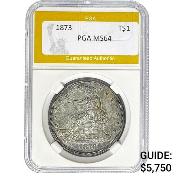 1873 Trade Dollar PGA MS64