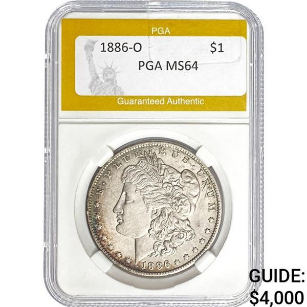 1886-O Morgan Silver Dollar PGA MS64