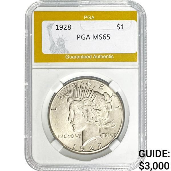 1928 Peace Dollar PGA MS65