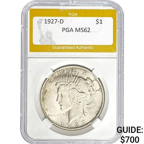 1927-D Peace Dollar PGA MS62